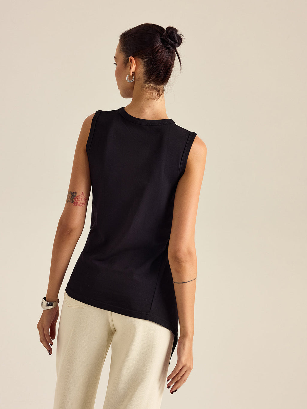 Asymmetric Pleated Tank Top — Svelte Chic
