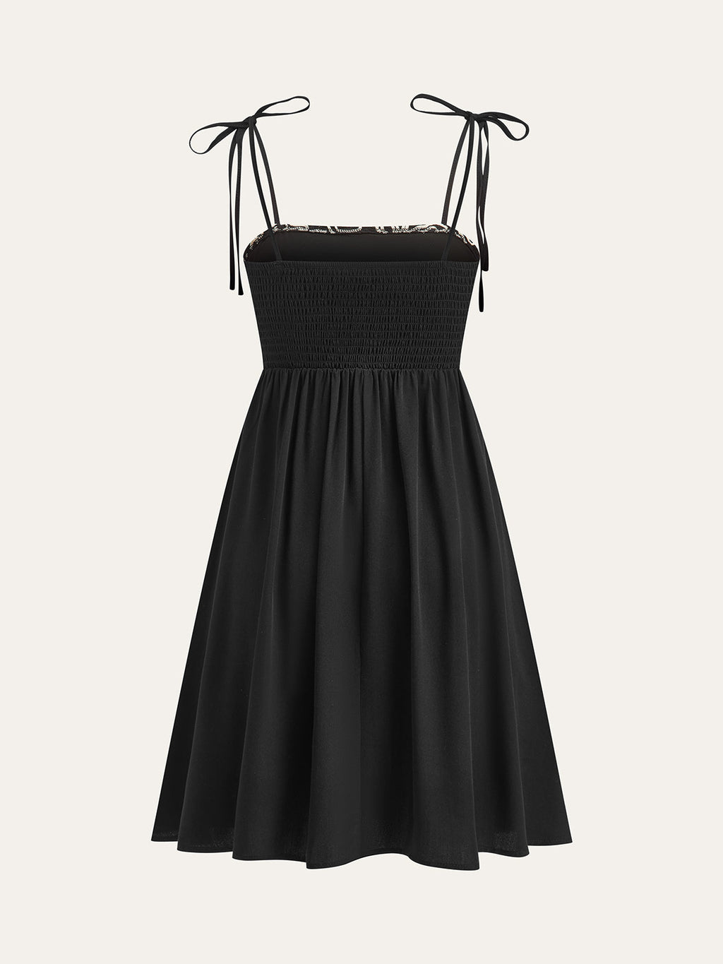 Embroidered Viscose Tie Strap Maxi Dress — Svelte Chic