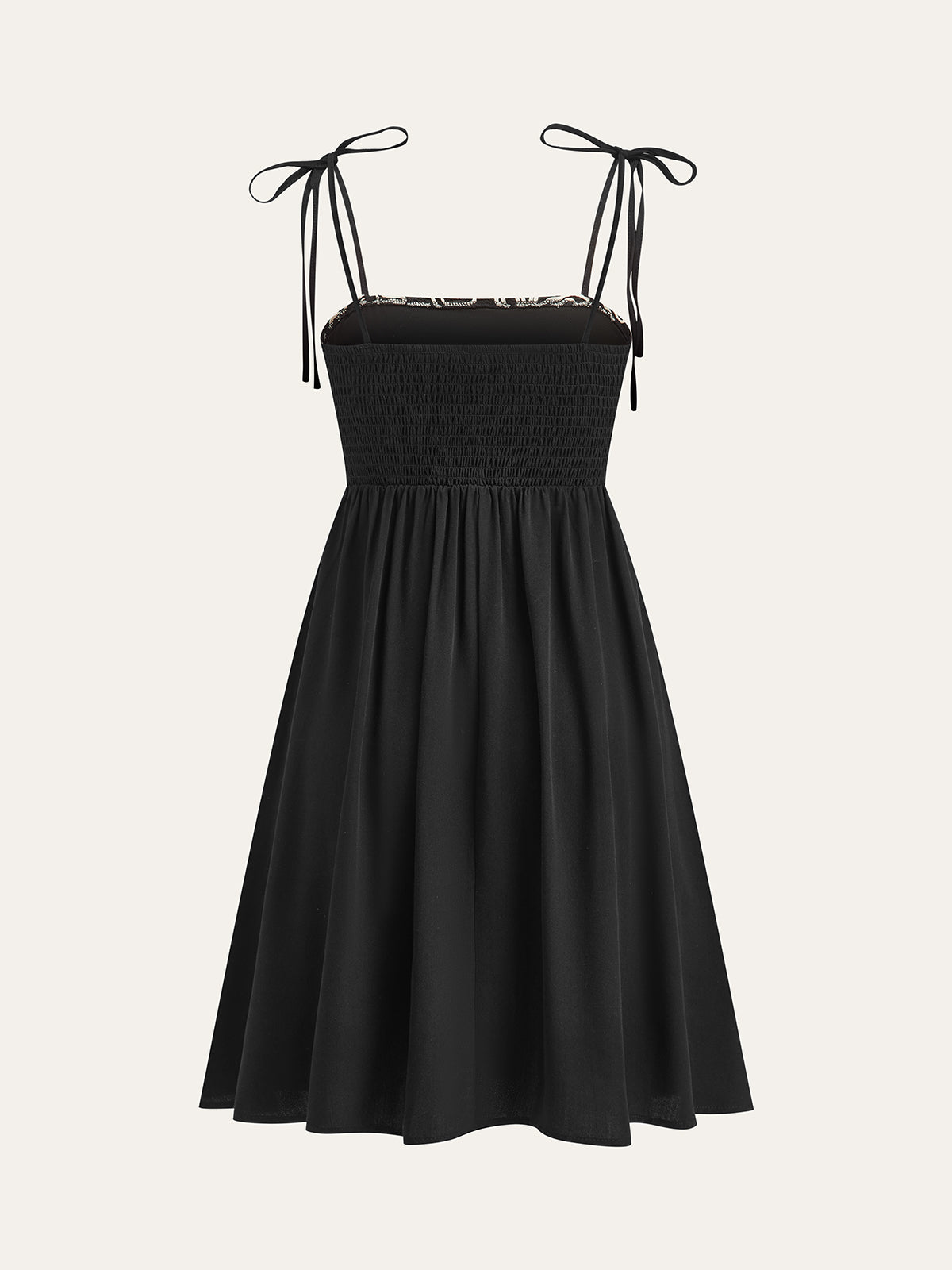 Embroidered Viscose Tie Strap Maxi Dress — Svelte Chic