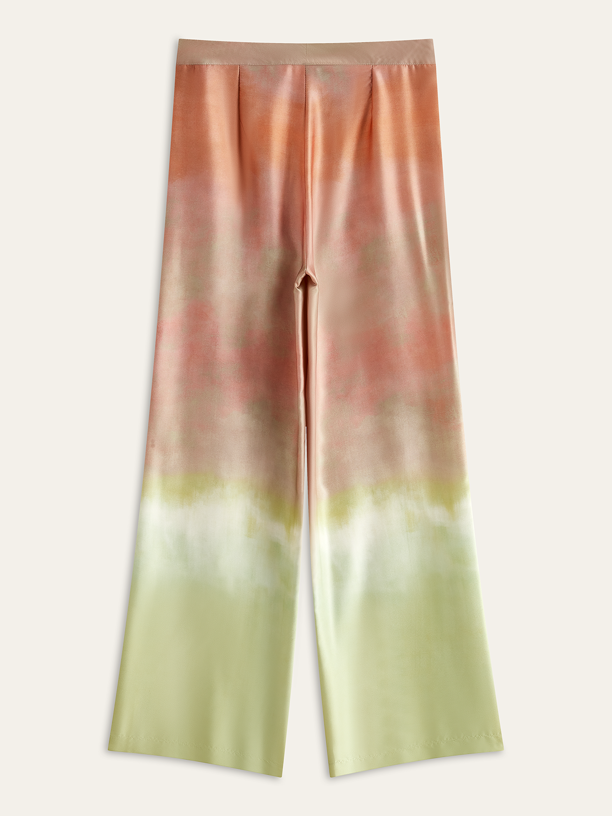 Gradient Satin Mid Rise Trousers — Svelte Chic
