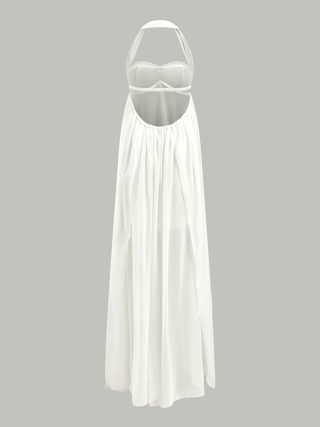 Tiered Ruffle Halter Maxi Dress — Svelte Chic