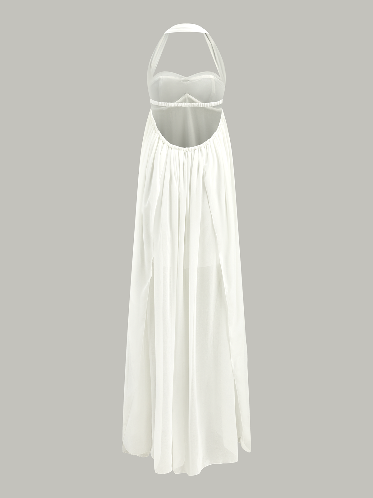 Tiered Ruffle Halter Maxi Dress — Svelte Chic