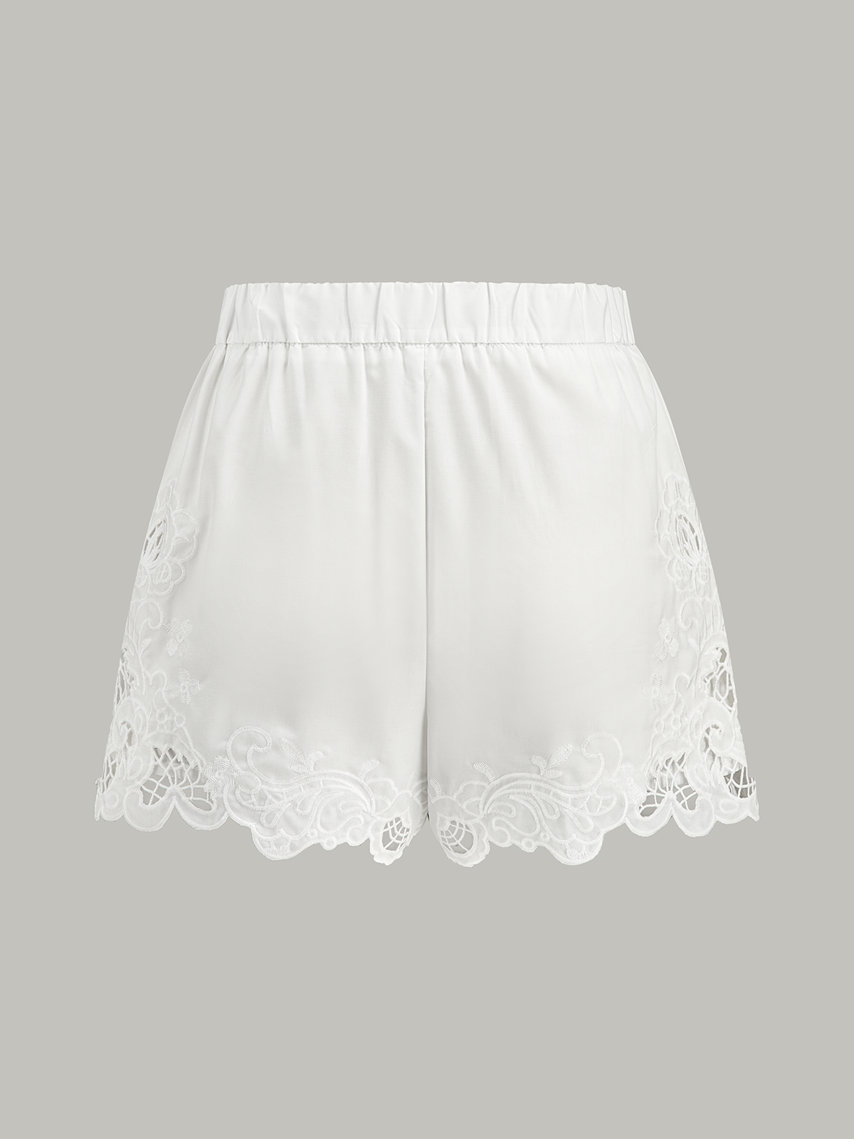 Embroidered High Waist Shorts — Svelte Chic