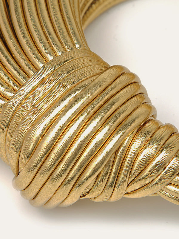 Gold Twisted Handle Bag — Svelte Chic