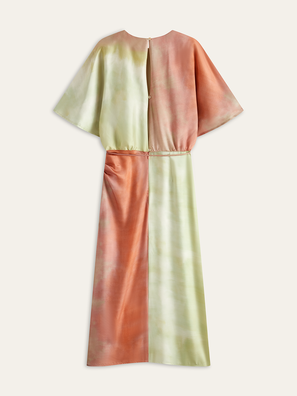 Gradient Satin Belted Midi Dress — Svelte Chic