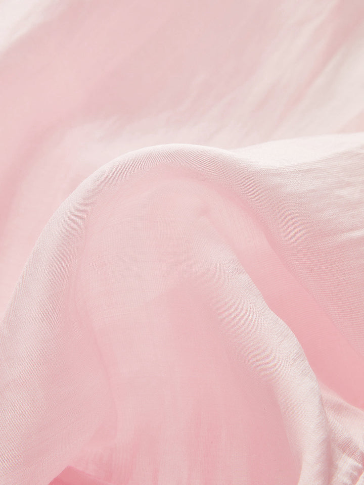 Şık Düğüm Detaylı V-yaka Bluz ve Şık Çan Kollu