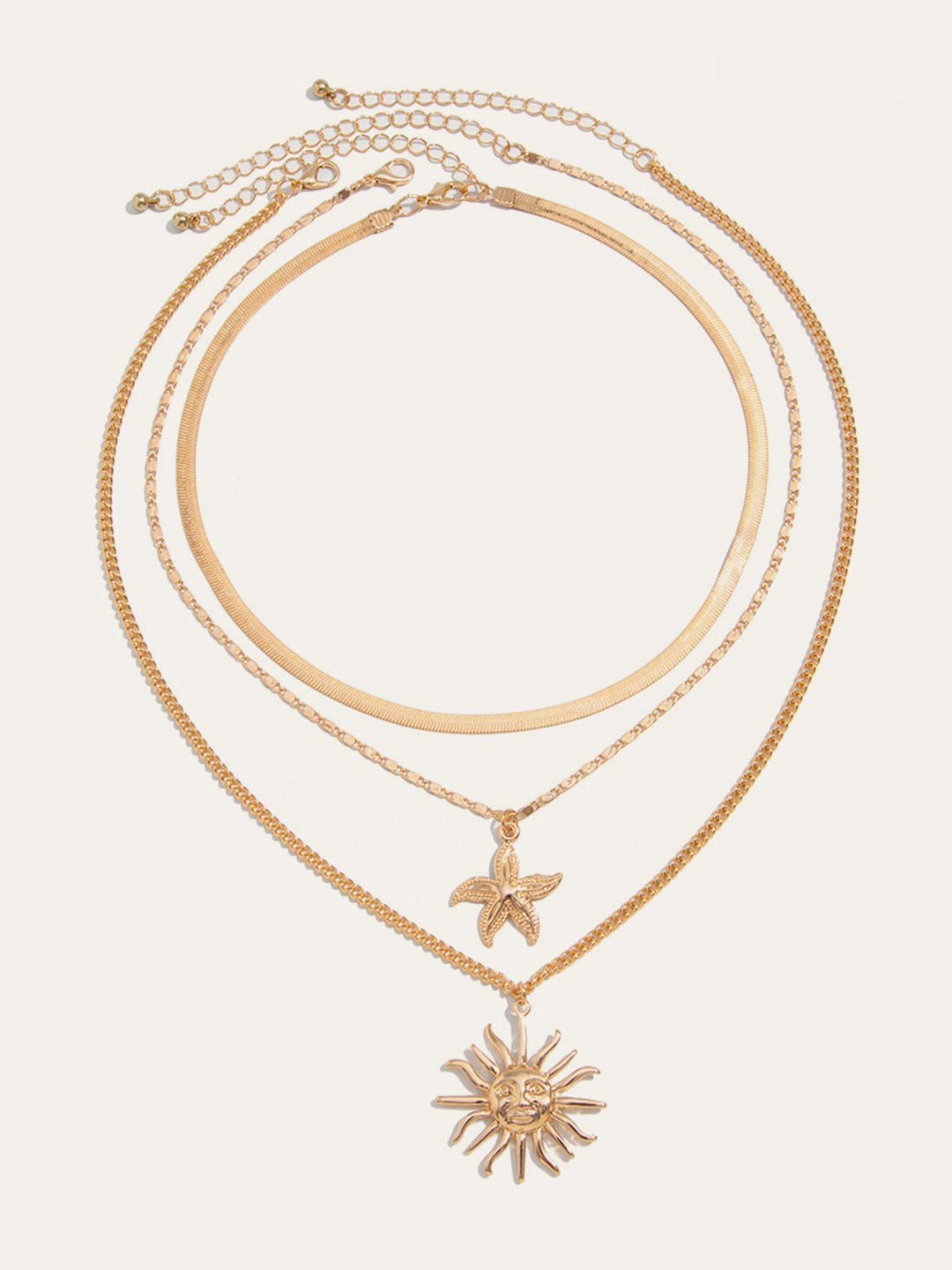 Çok Katmanlı Lüks Yıldız ve Yıldız Balık Altın Takı Seti