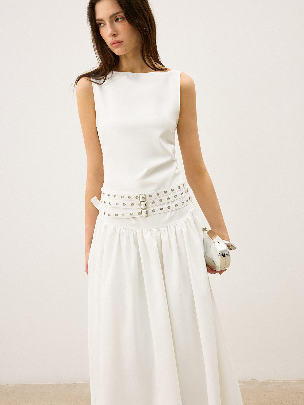 Belted Low Waist Maxi Dress — Svelte Chic