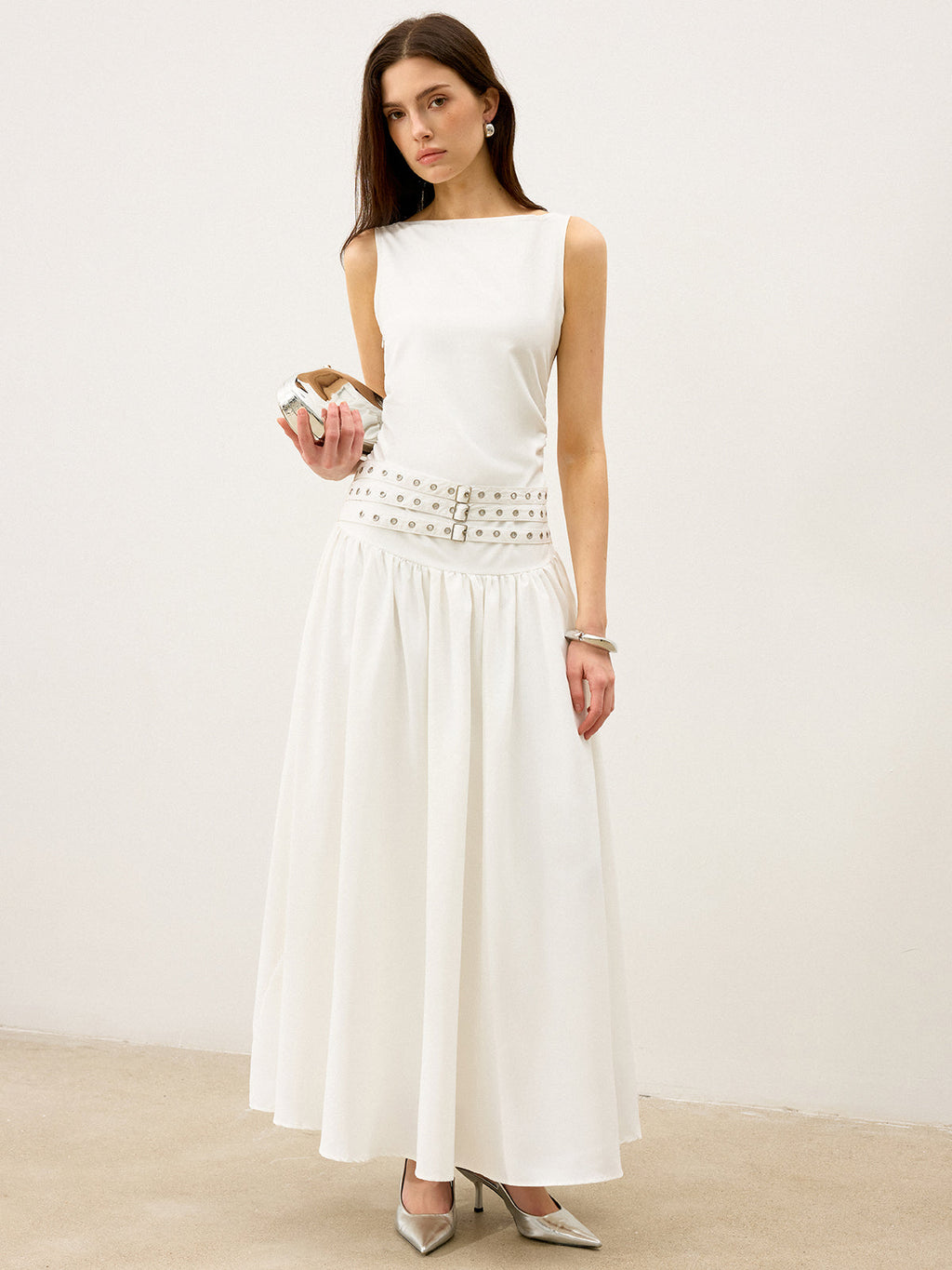 Belted Low Waist Maxi Dress — Svelte Chic