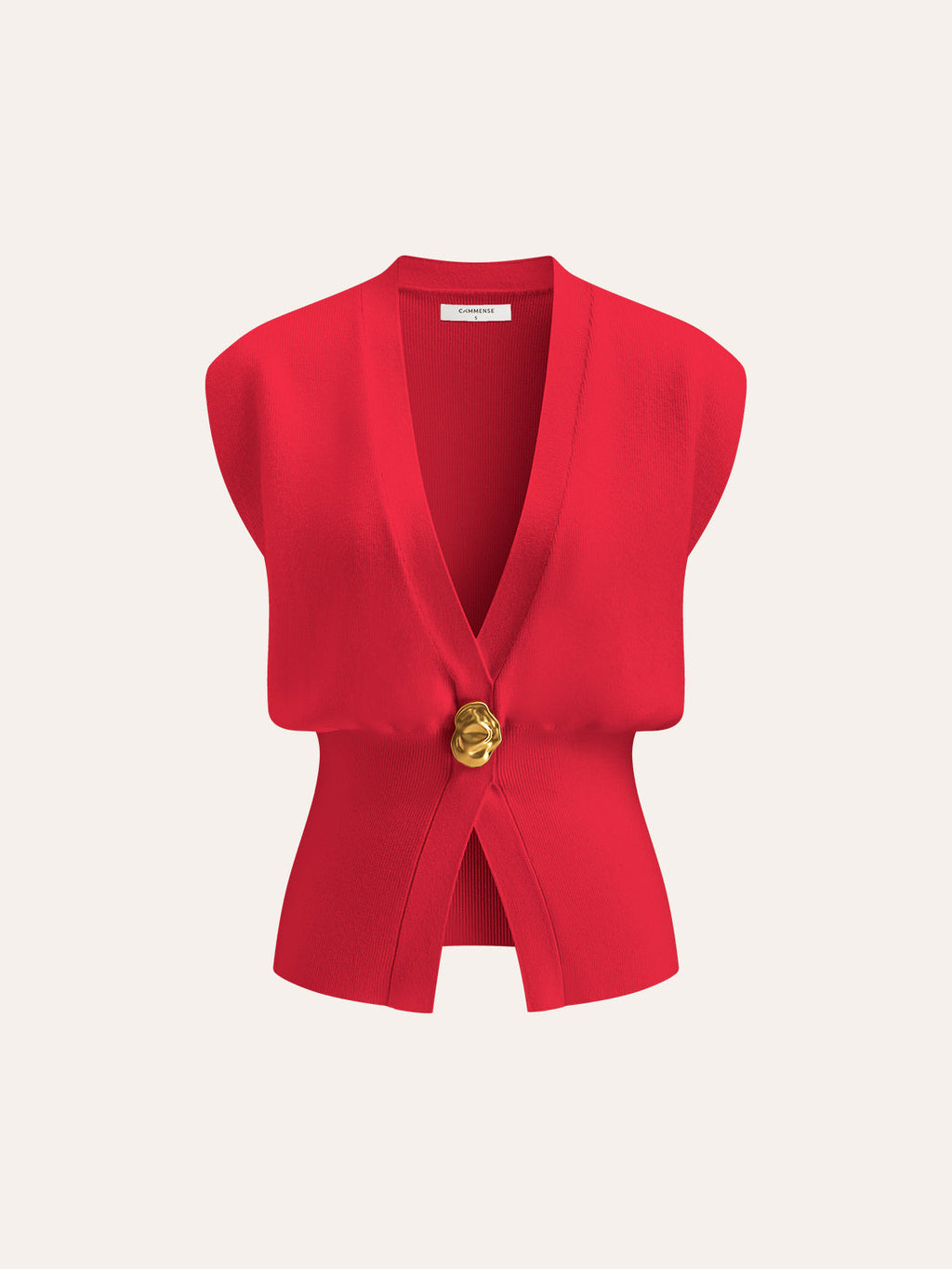V-Neck Button Knit Vest — Svelte Chic