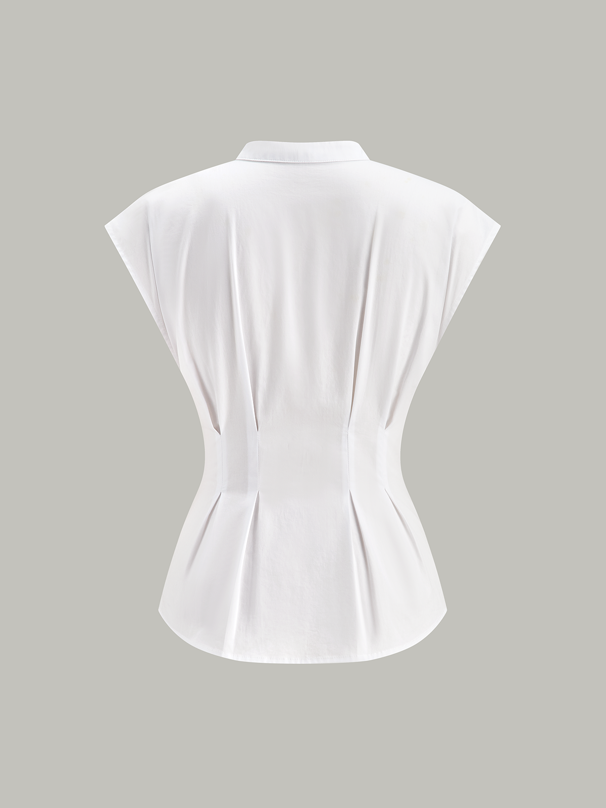 Mandarin Collar Peplum Shirt — Svelte Chic