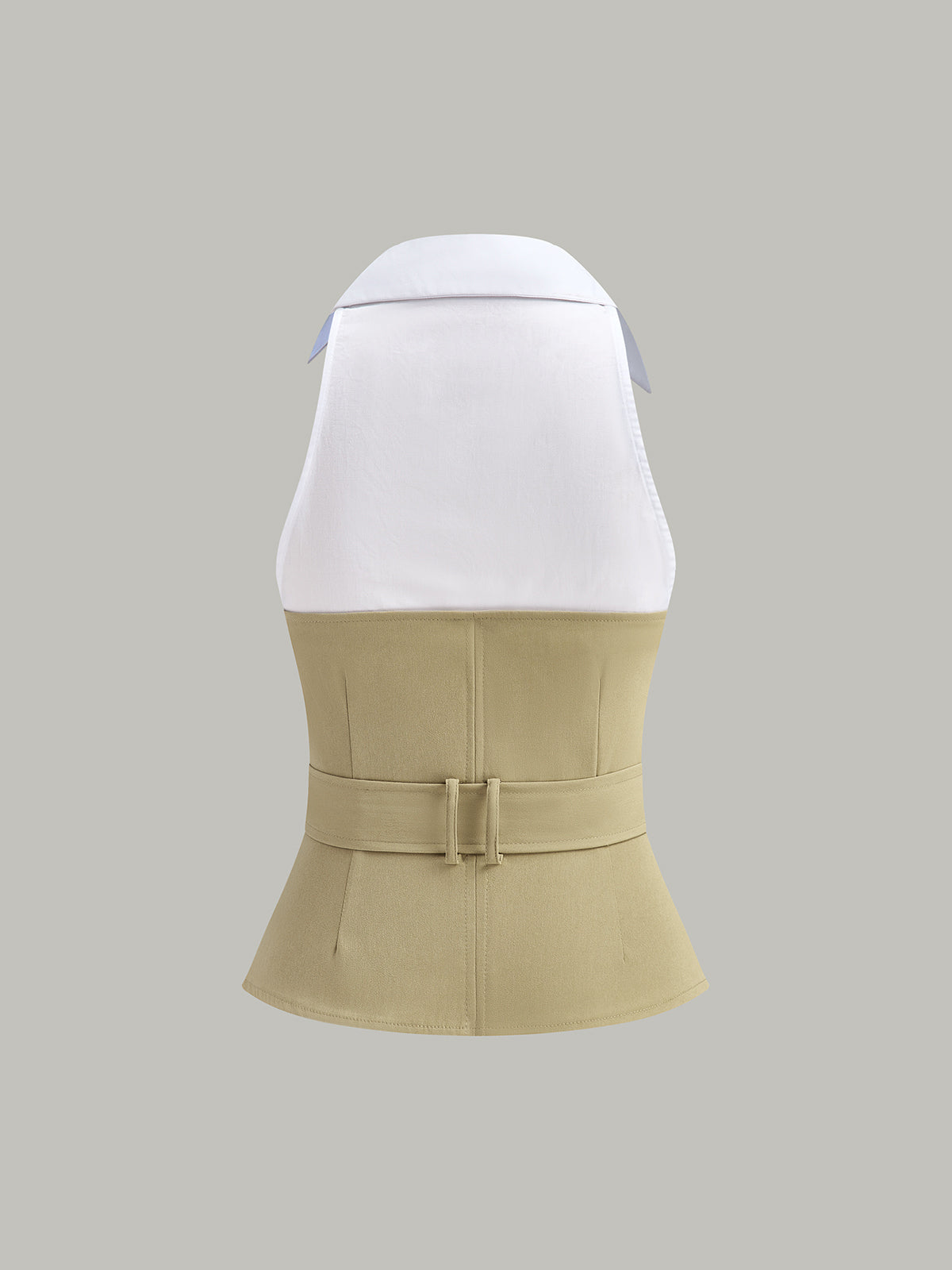 Belted Colour Block Sleeveless Top — Svelte Chic