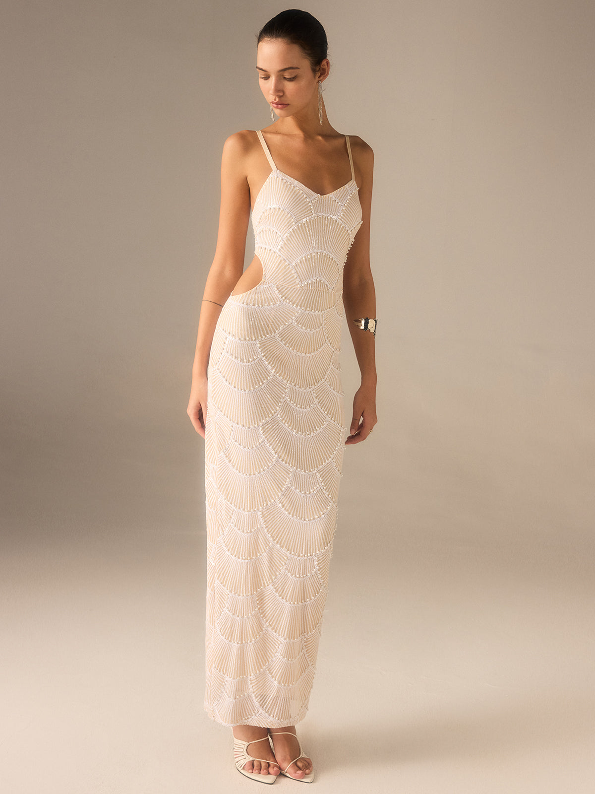Beaded Cutout Maxi Dress — Svelte Chic