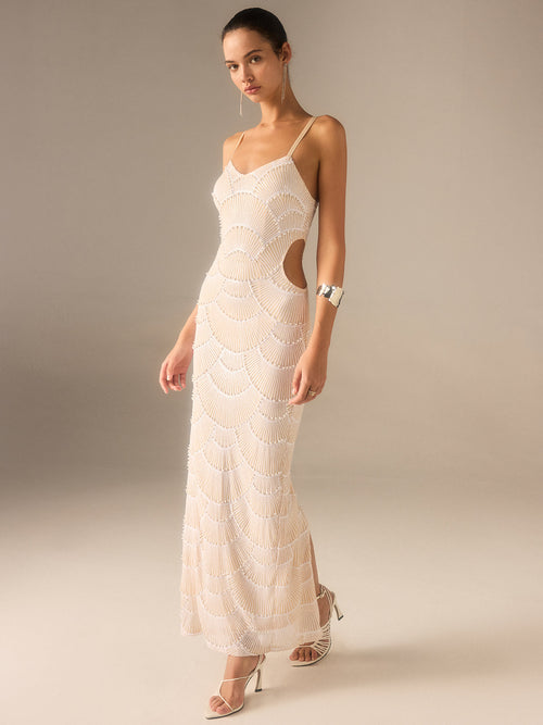 Beaded Cutout Maxi Dress — Svelte Chic