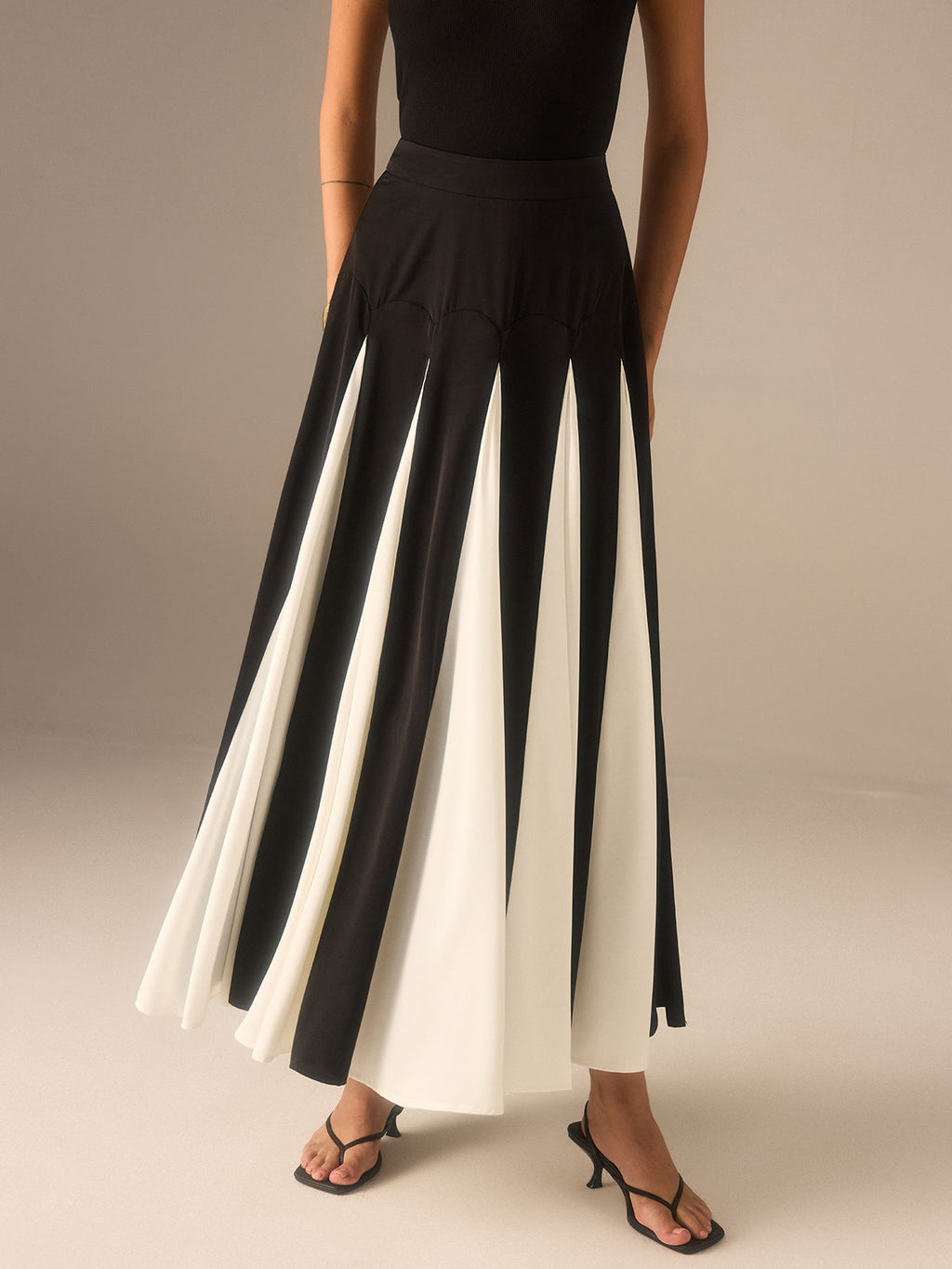 Colour Block Maxi Skirt — Svelte Chic