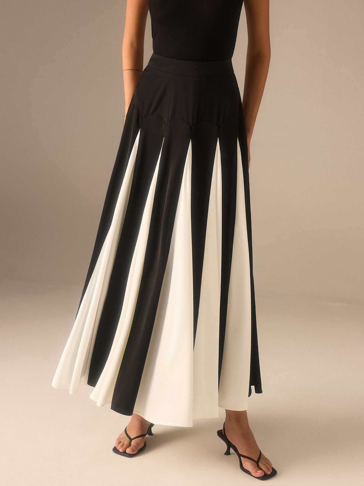 Colour Block Maxi Skirt — Svelte Chic