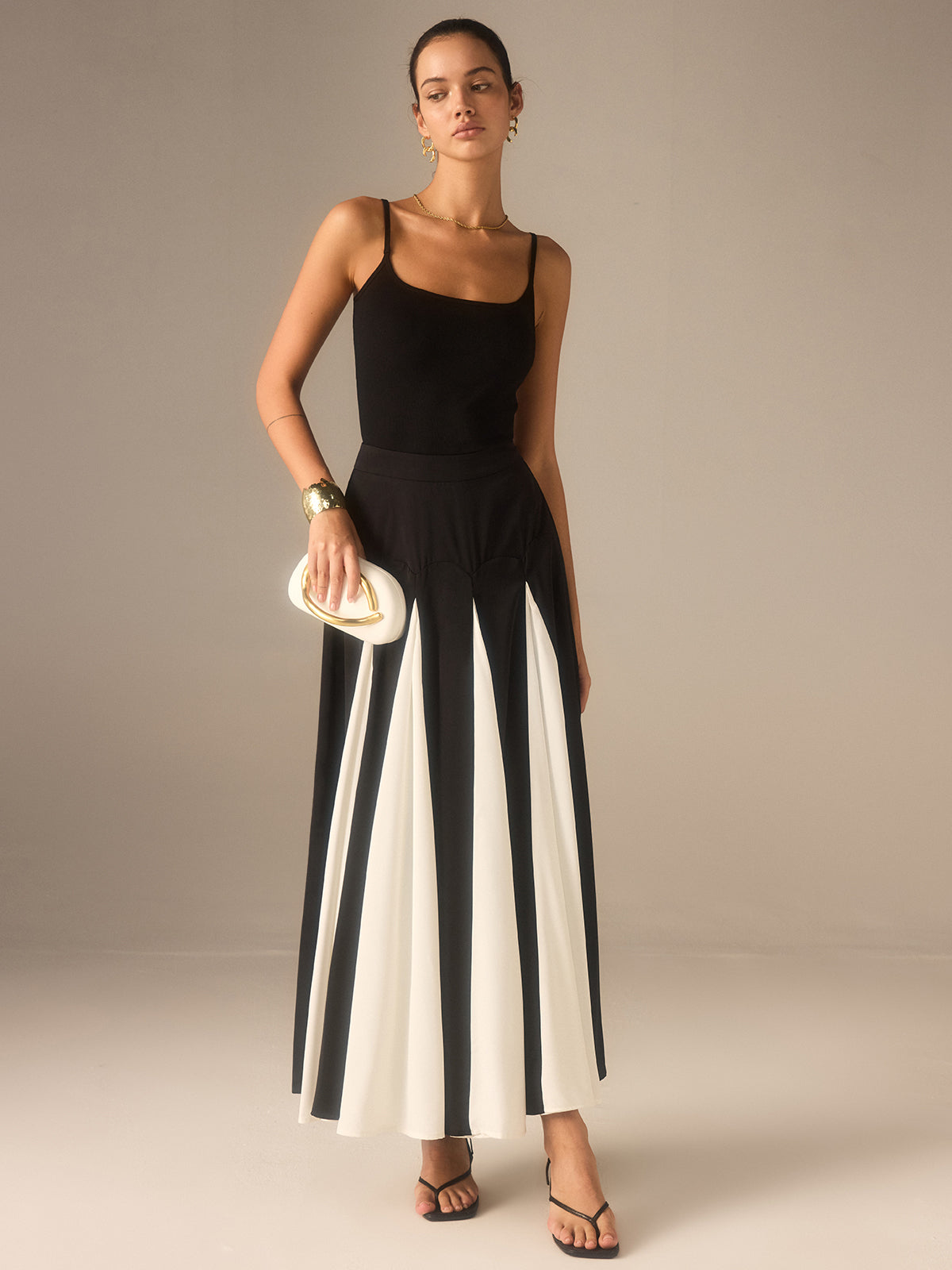 Colour Block Maxi Skirt — Svelte Chic