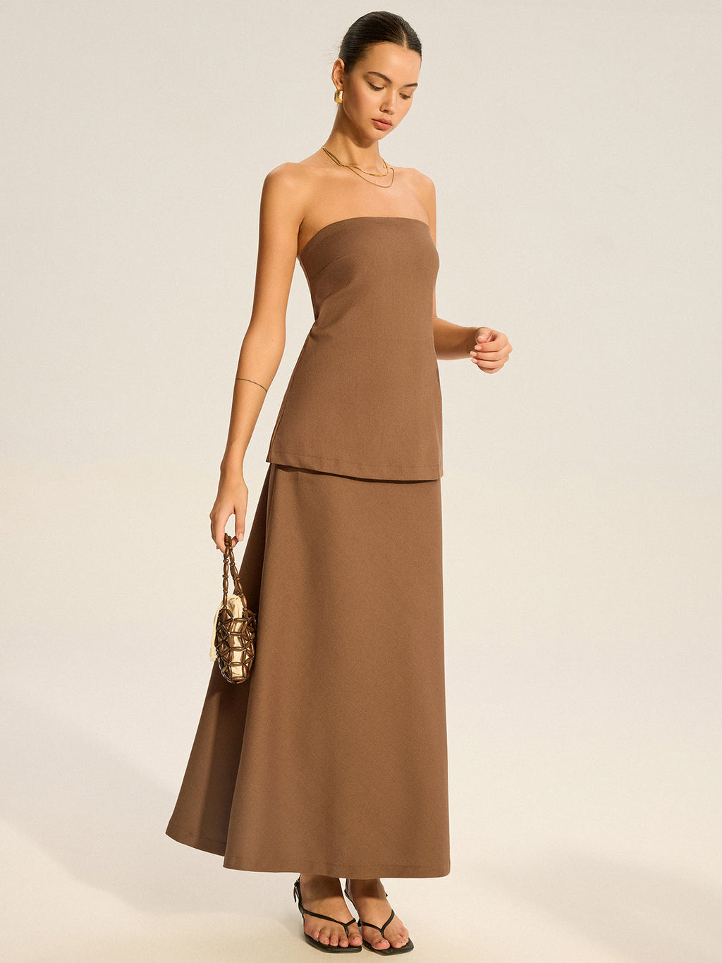 Strapless Layered Maxi Dress — Svelte Chic