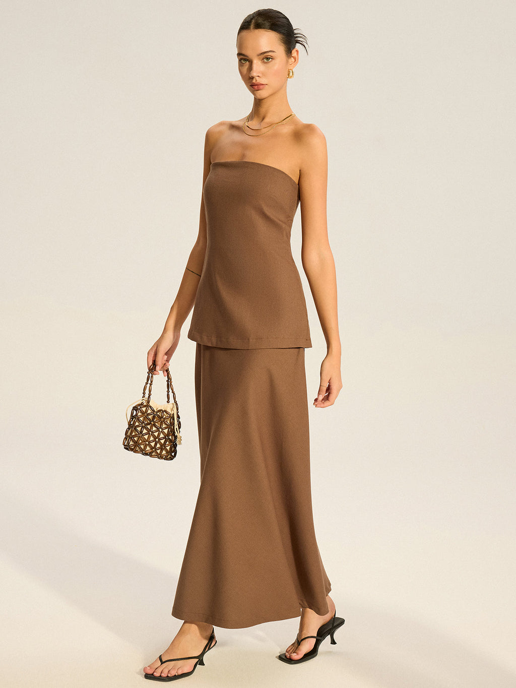 Strapless Layered Maxi Dress — Svelte Chic