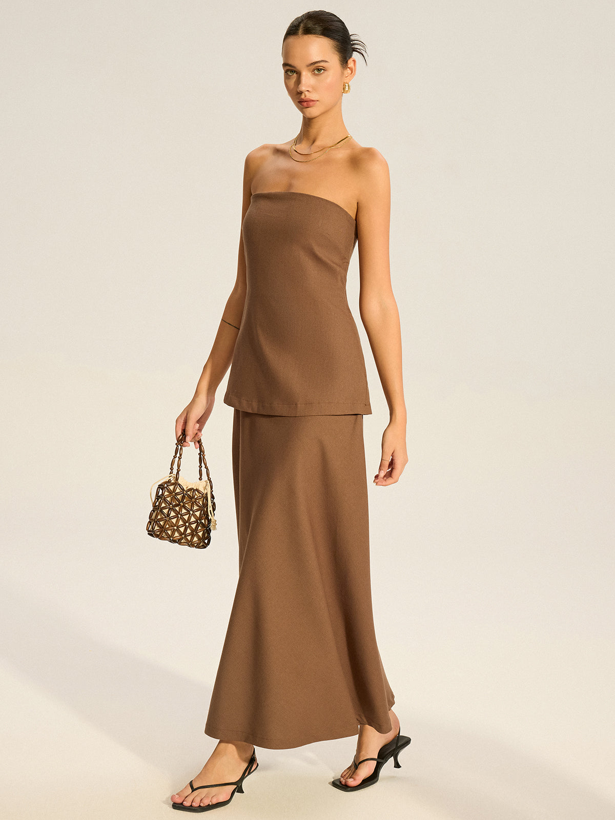 Strapless Layered Maxi Dress — Svelte Chic