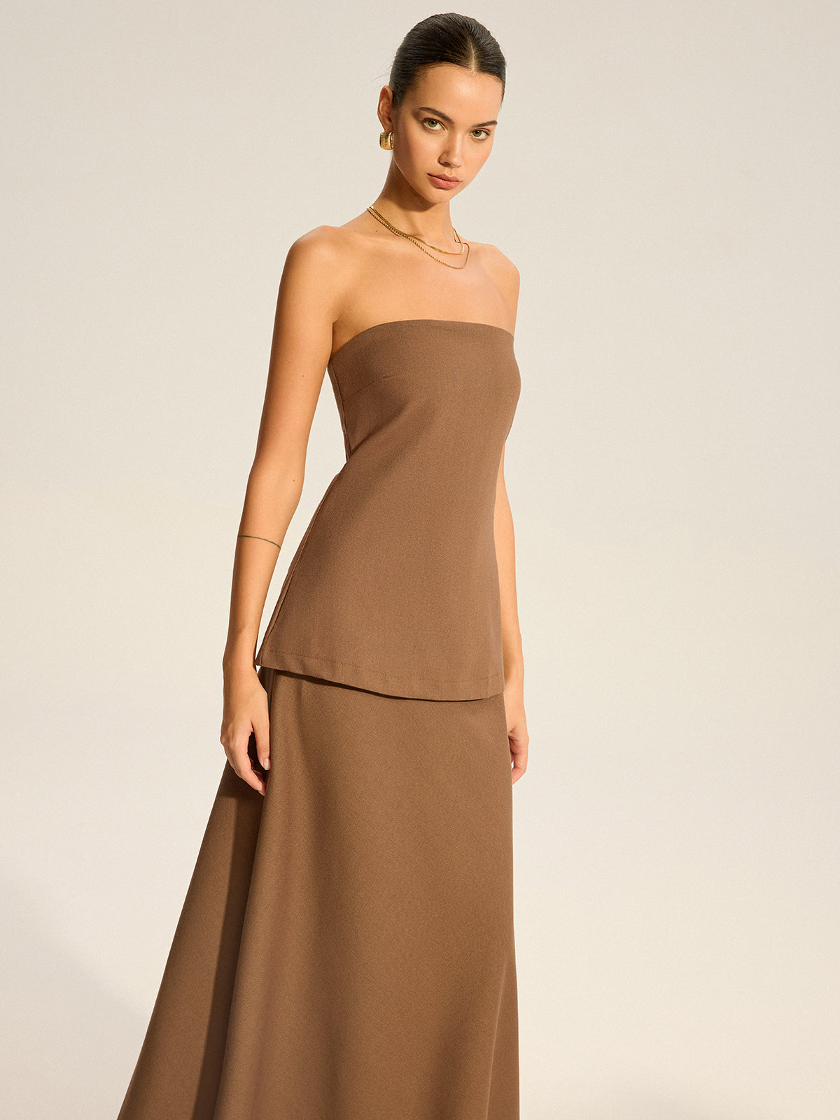 Strapless Layered Maxi Dress — Svelte Chic