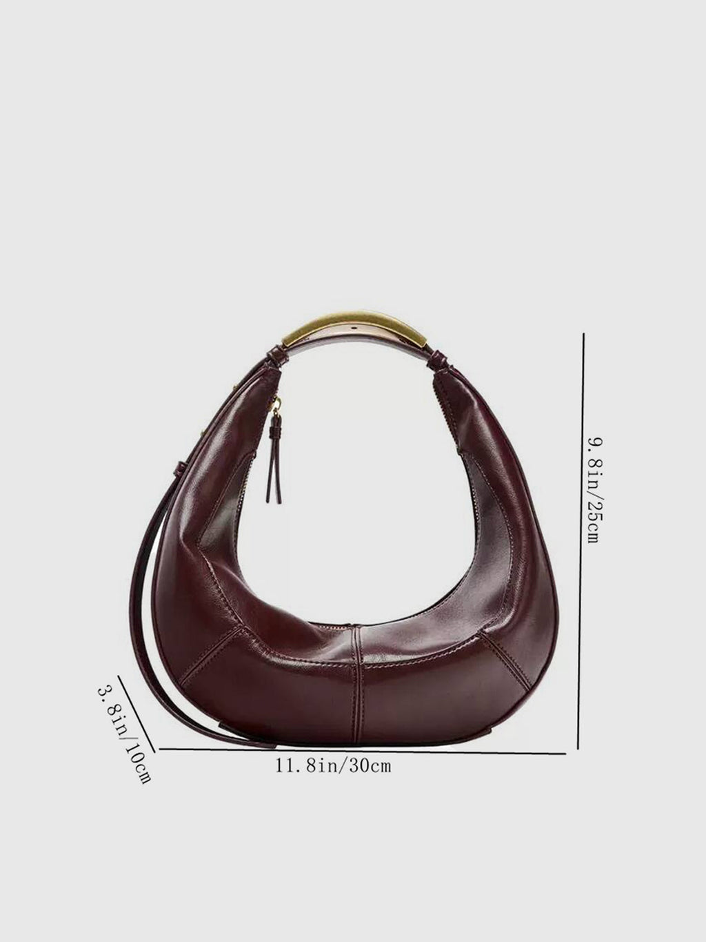 Metal Handle Crescent Bag — Svelte Chic