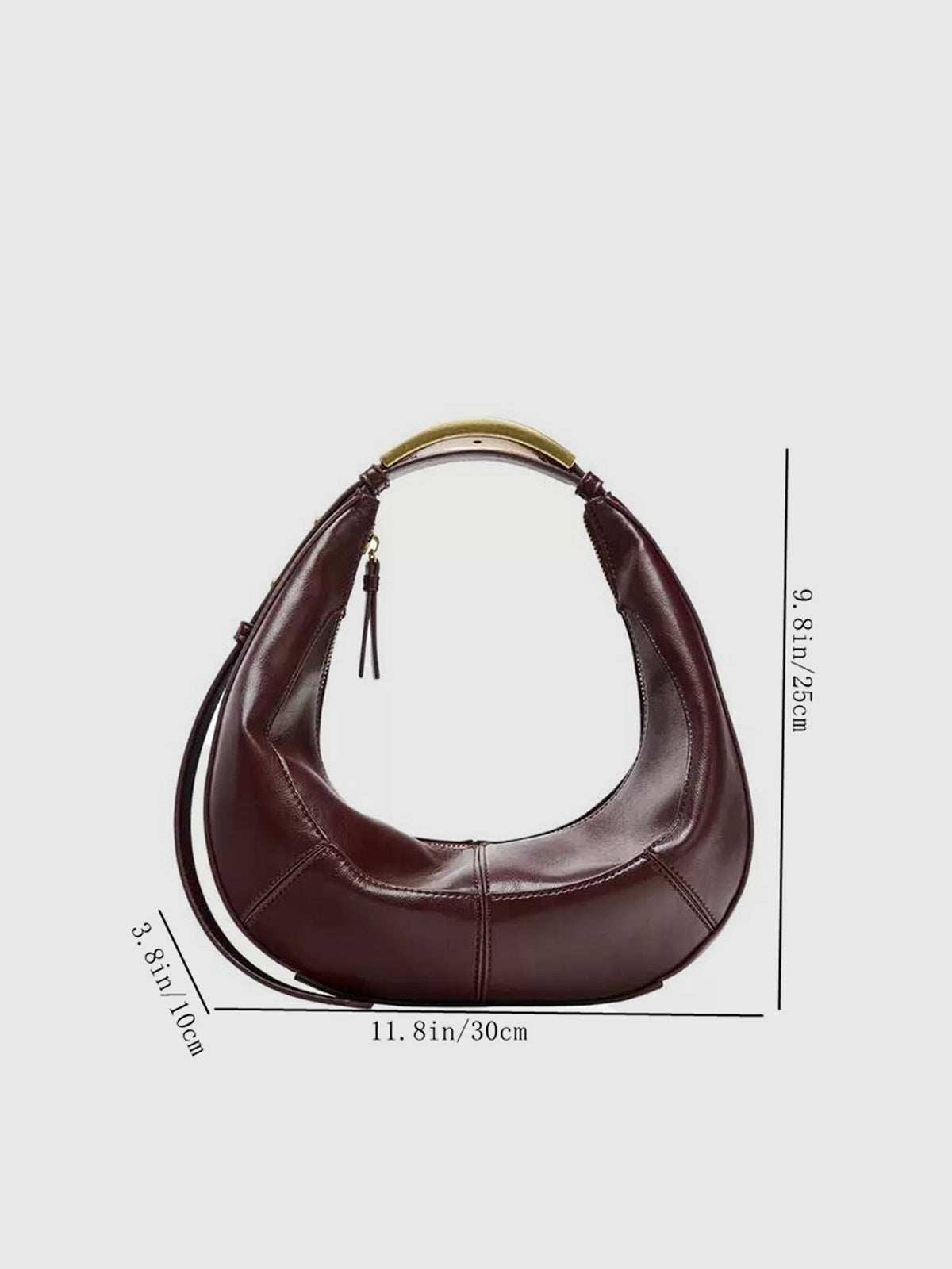Metal Handle Crescent Bag — Svelte Chic