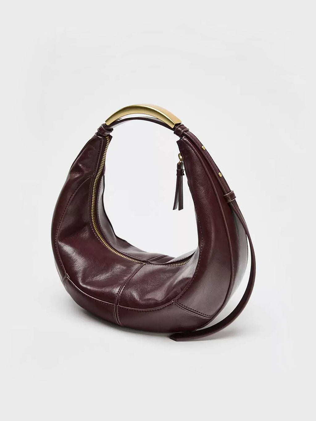 Metal Handle Crescent Bag — Svelte Chic