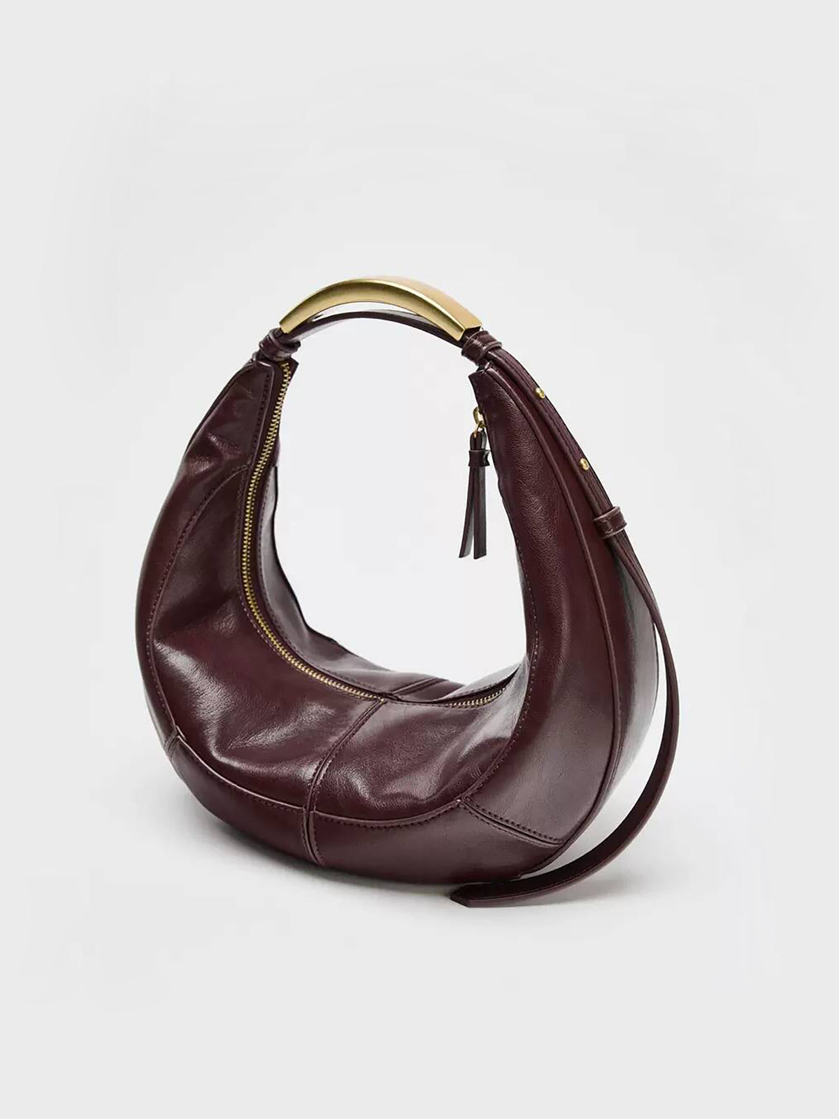 Metal Handle Crescent Bag — Svelte Chic