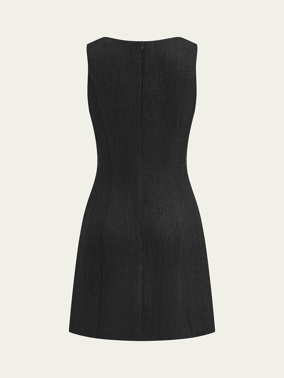 Tweed Button Mini Dress — Svelte Chic
