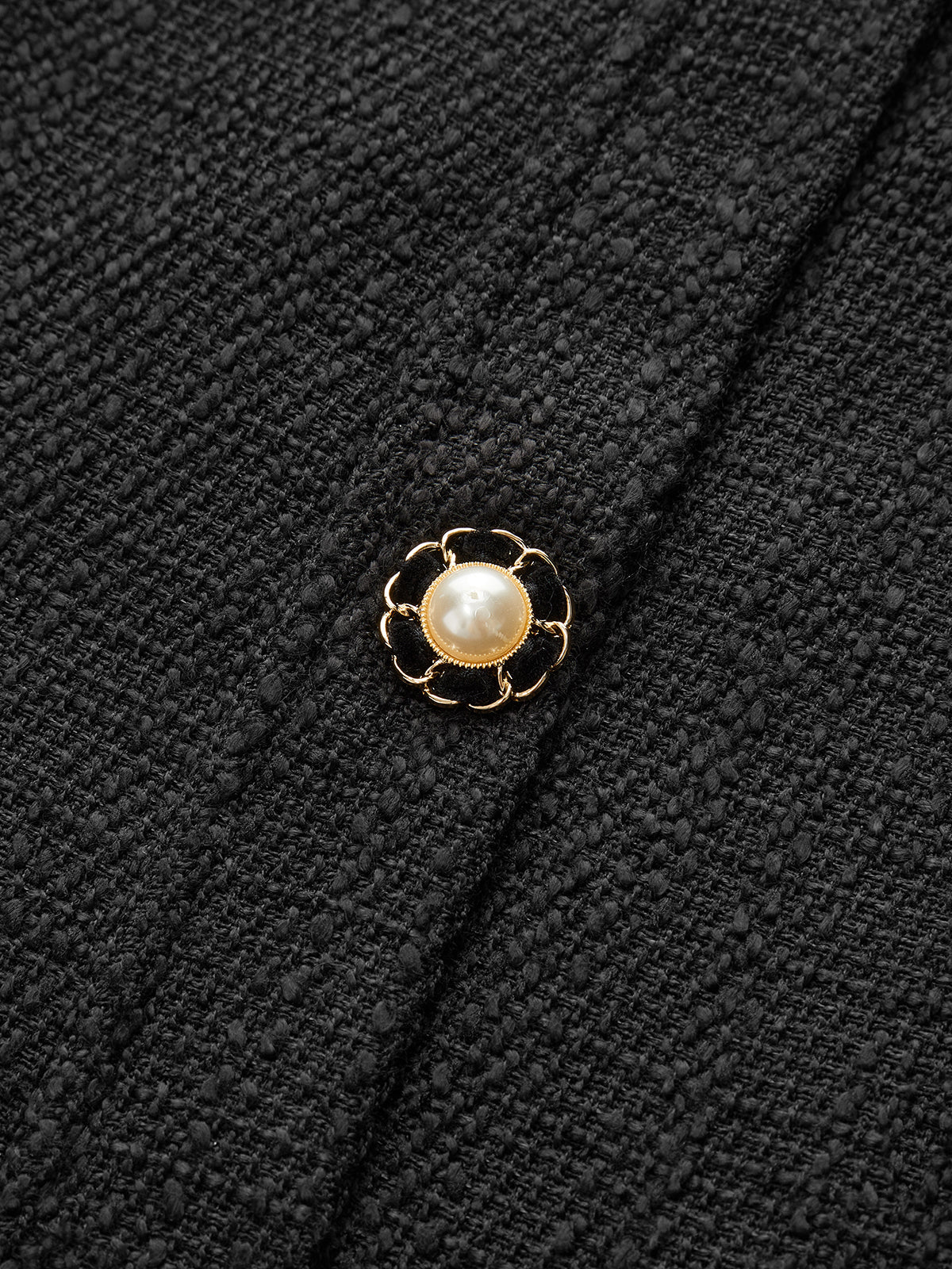 Tweed Button Mini Dress — Svelte Chic