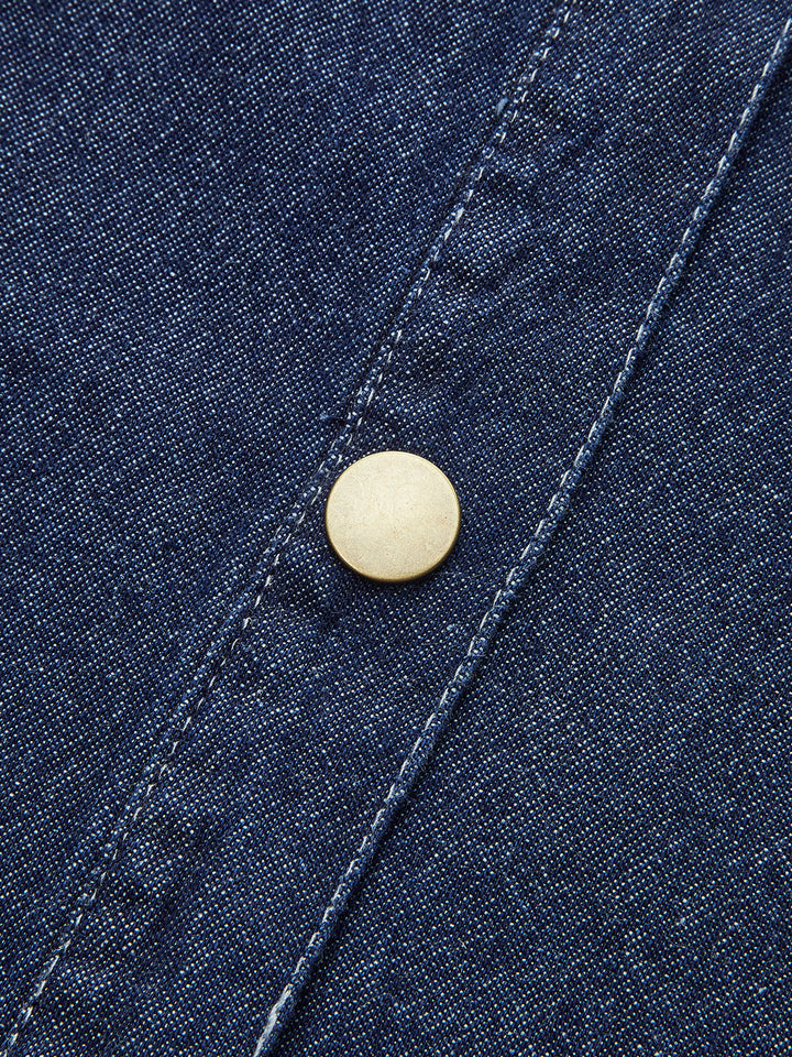 Kravat Yakalı Kot Gömlek