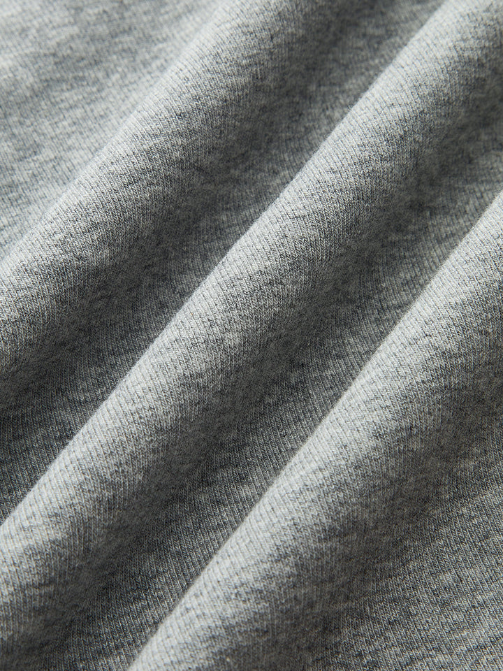 Блуза от памучна смес с V-образно деколте и ръкав с капак 