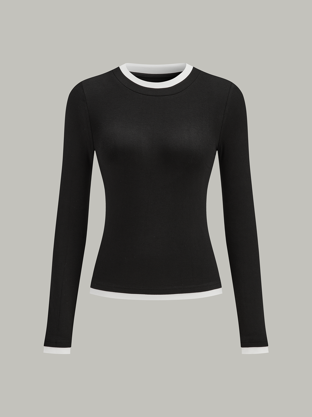 Contrast Stitch Long Sleeve Top — Svelte Chic