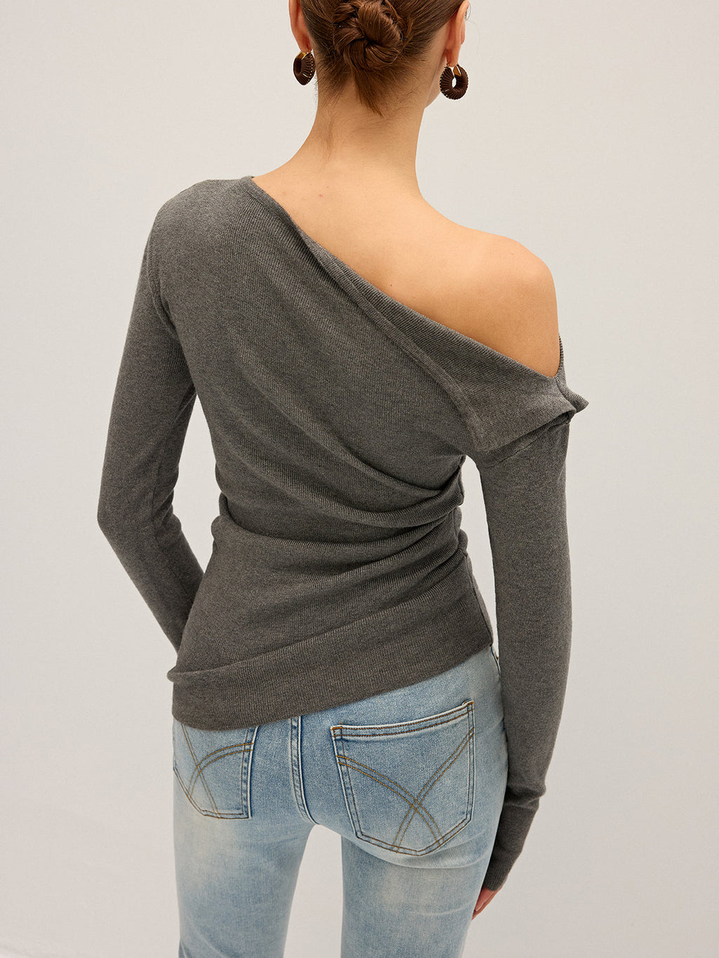 One Shoulder Ribbed Knit Top — Svelte Chic
