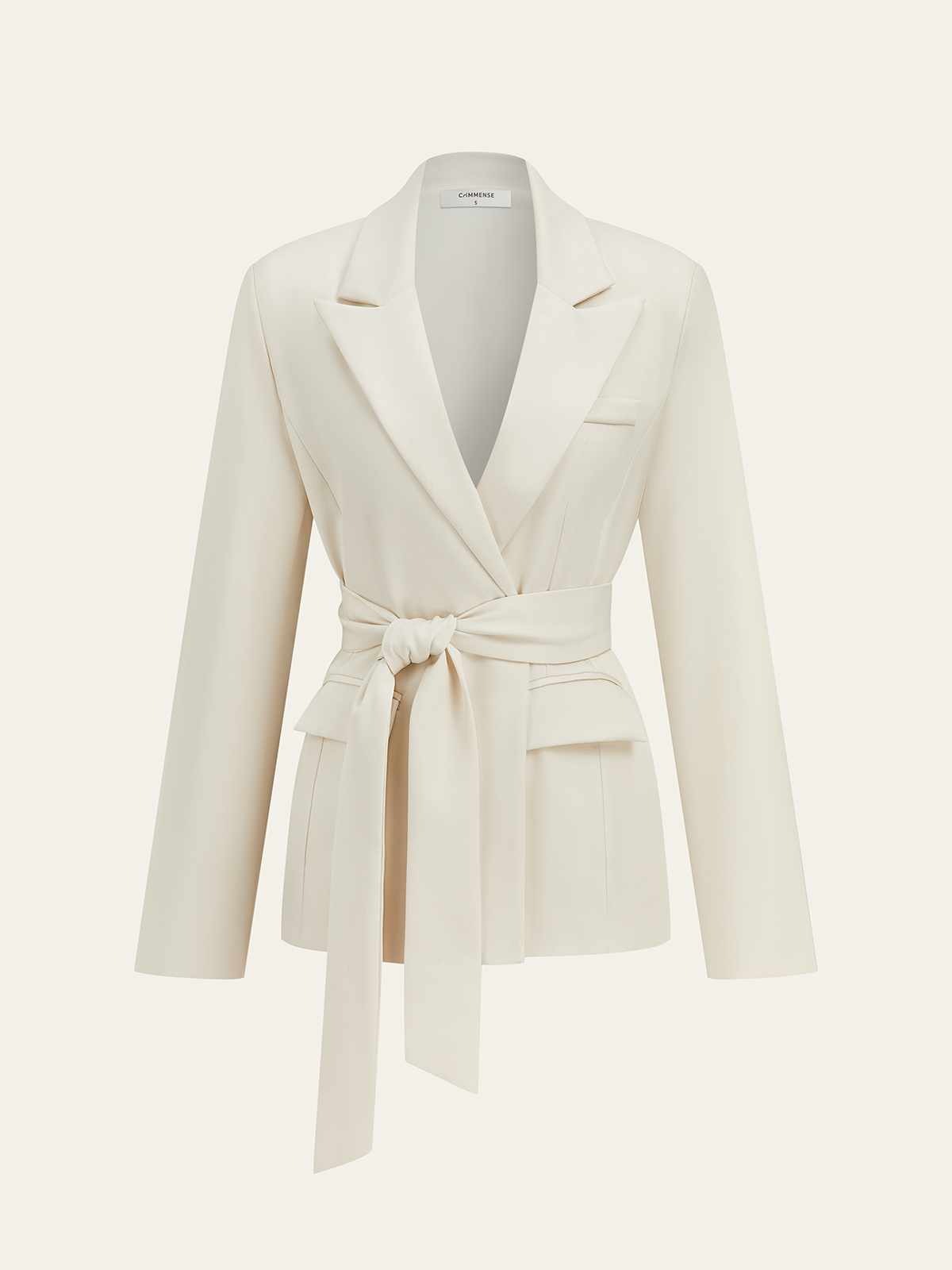 Belted Woven Blazer — Svelte Chic