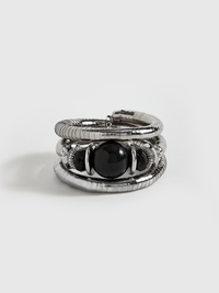 Siyah Kaplan Taşı Elastik Çok Katmanlı Bilezik