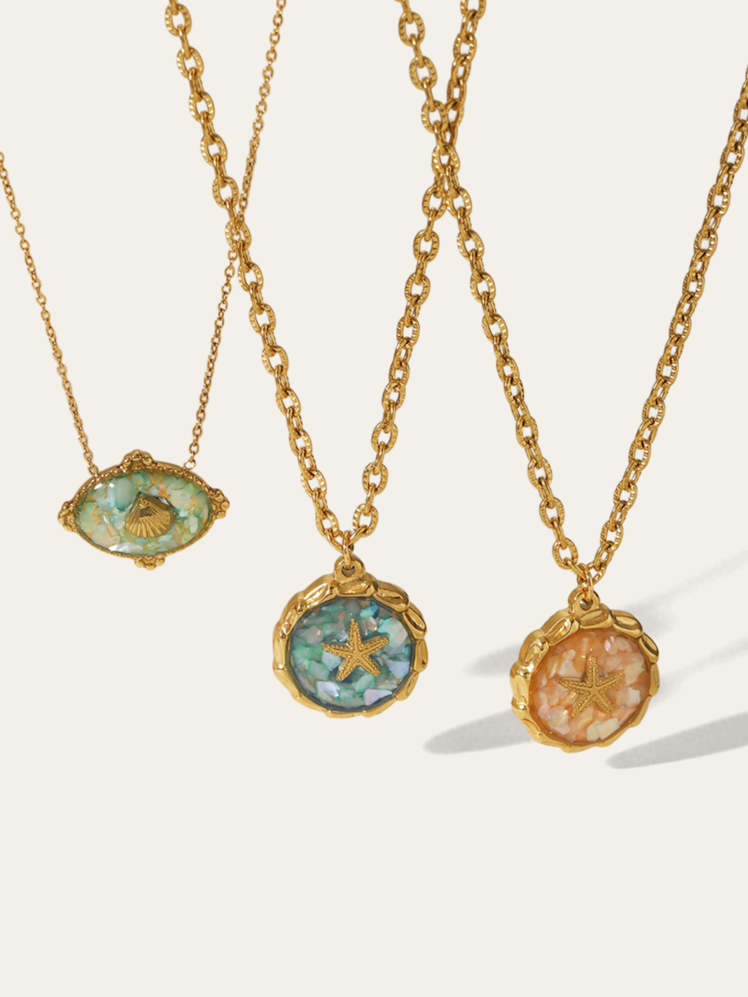 Altın Yıldızbalığı Kolye Ucu Kolye