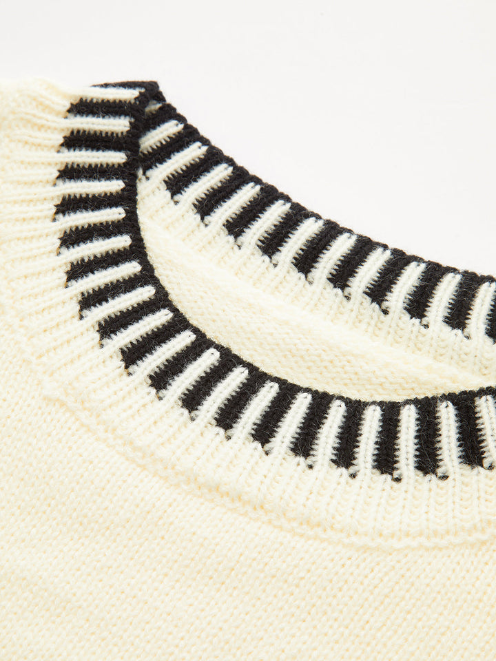 Kontrast Çizgili Kenar Mekik Kısa Kollu Atlet