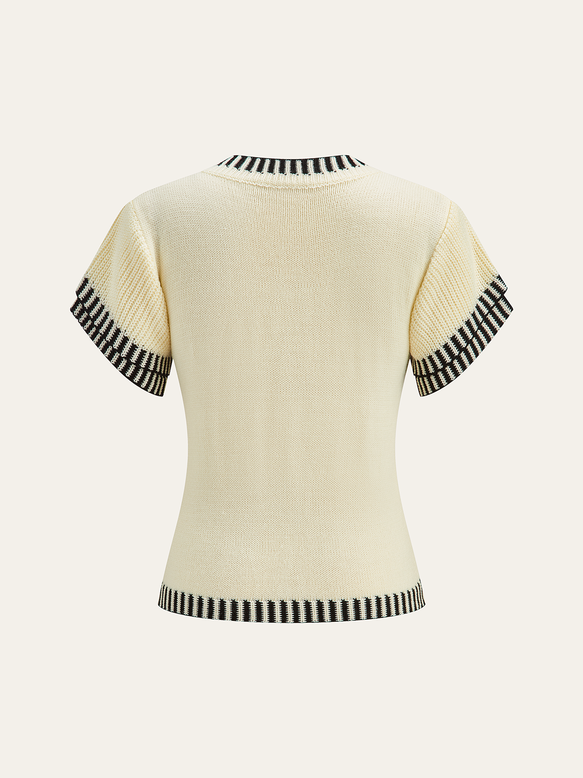 Contrast Stripe Trim Knit Top — Svelte Chic