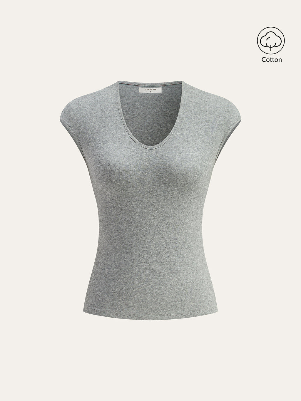 V-Neck Cotton Blend Top — Svelte Chic