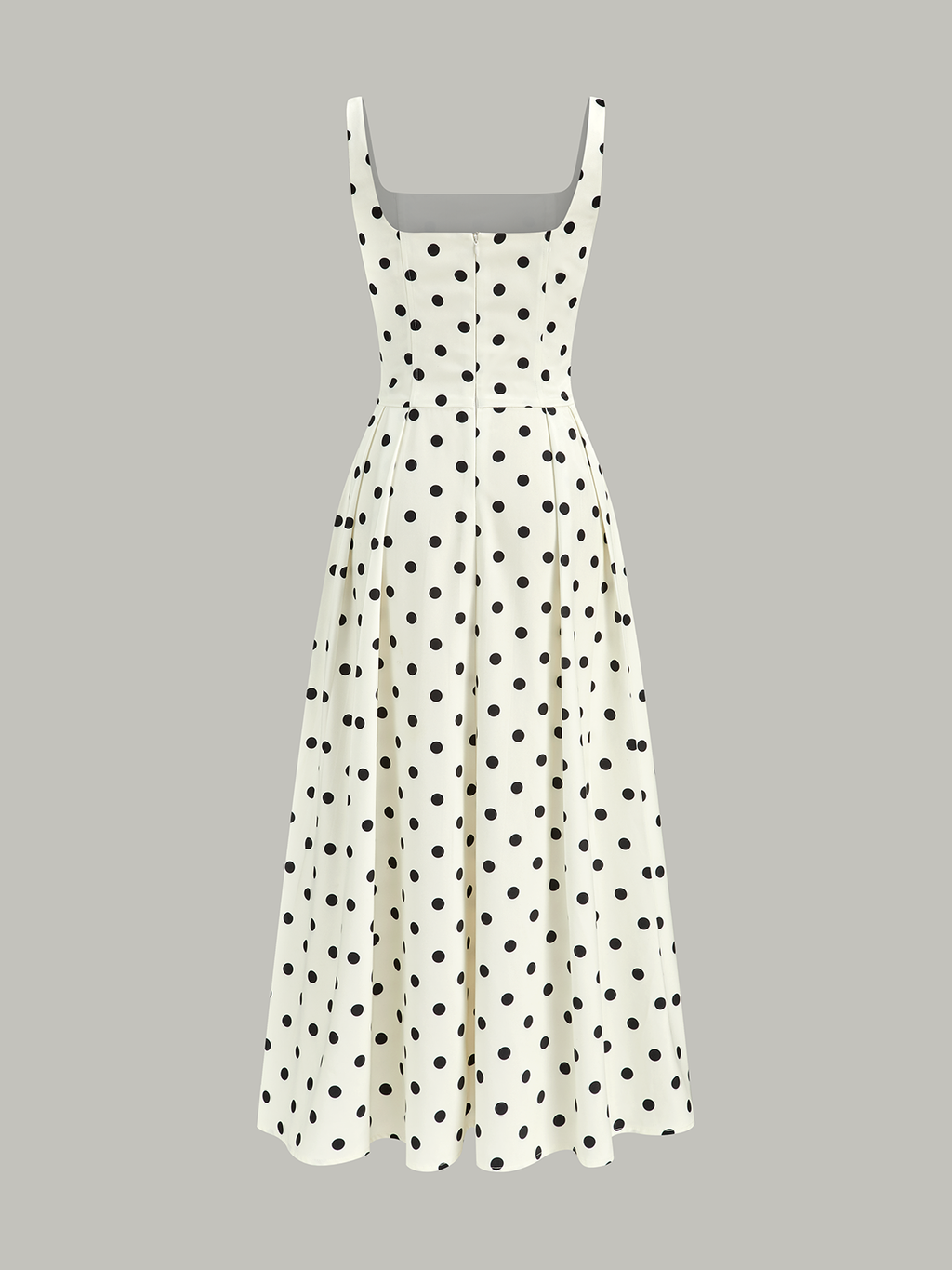 Polka Dot Square Neck Maxi Dress — Svelte Chic