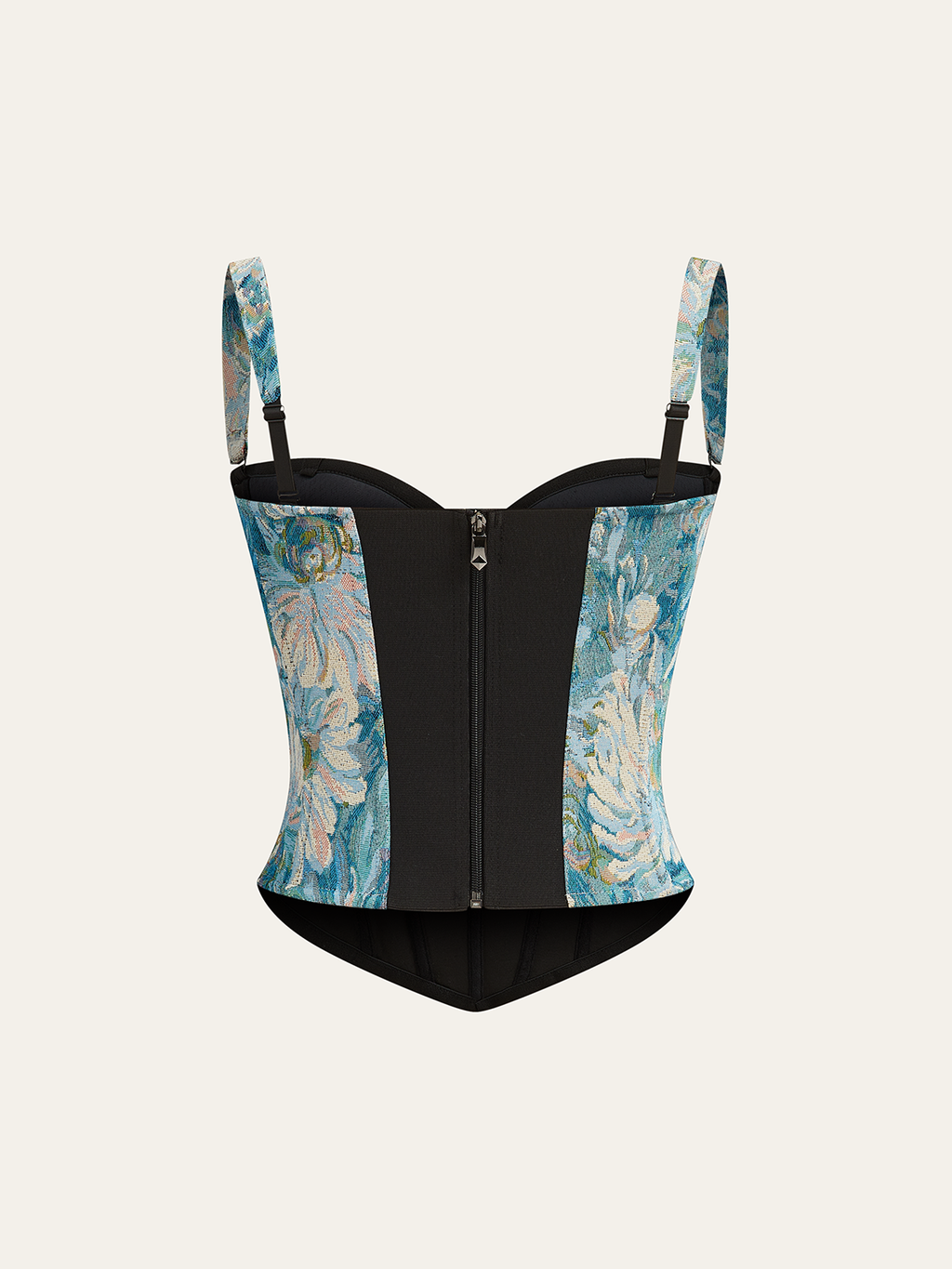 Floral Jacquard Corset Top — Svelte Chic