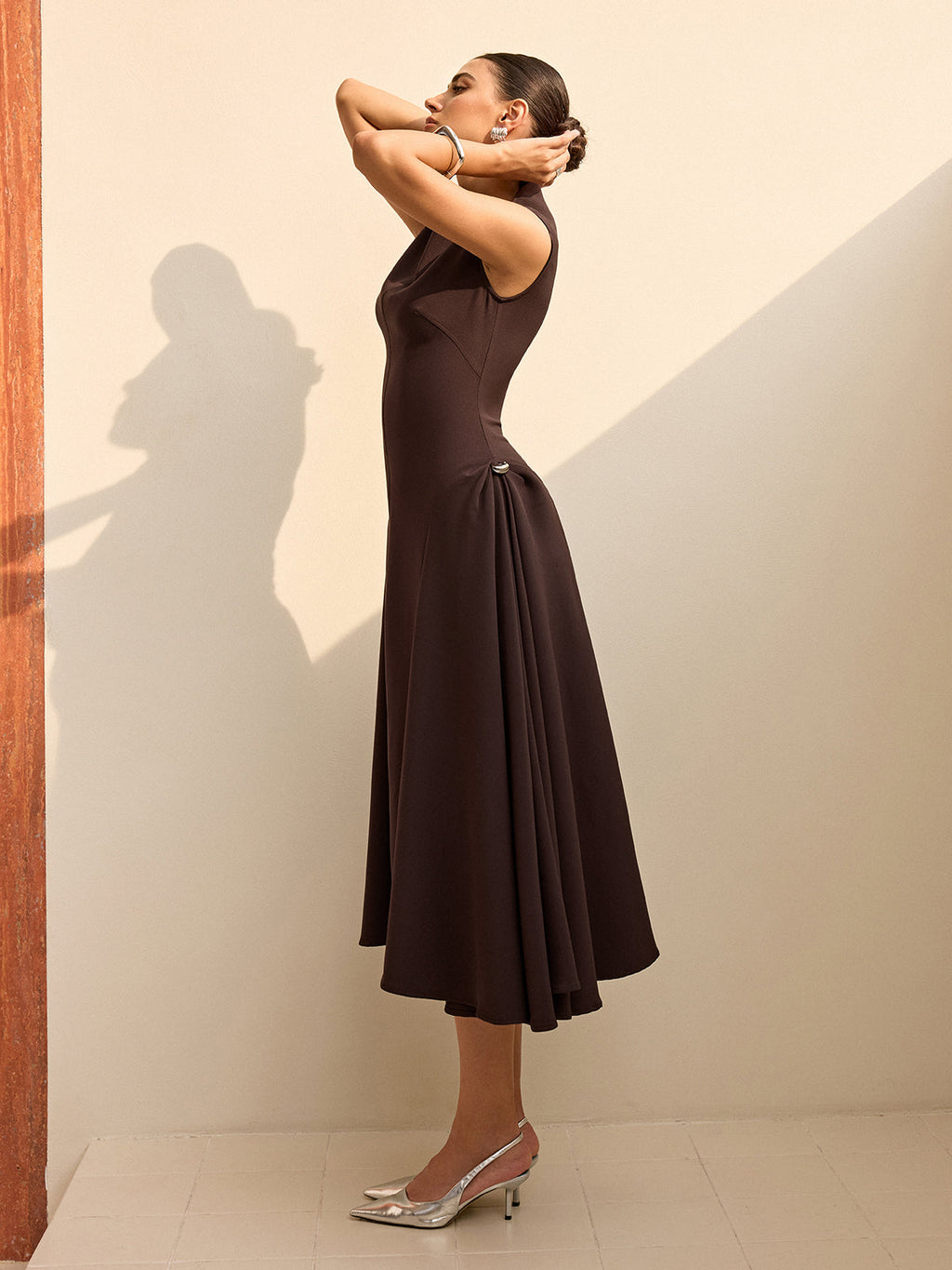Asymmetric Neck Maxi Dress — Svelte Chic