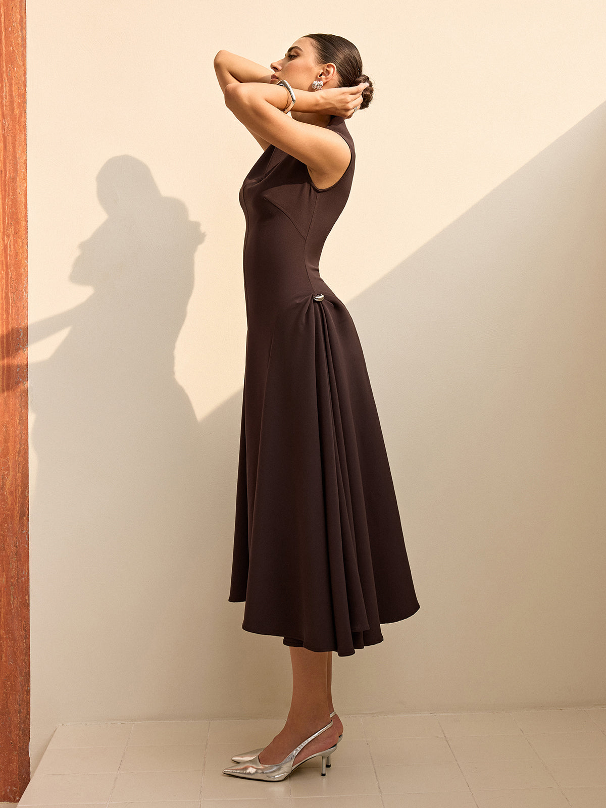 Asymmetric Neck Maxi Dress — Svelte Chic