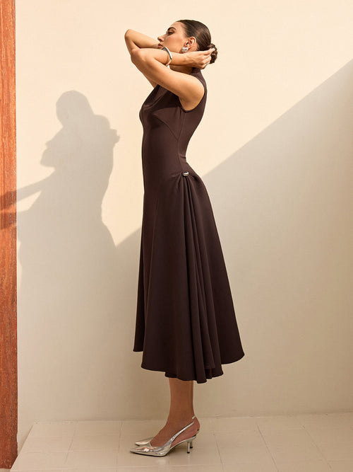 Asymmetric Neck Maxi Dress — Svelte Chic