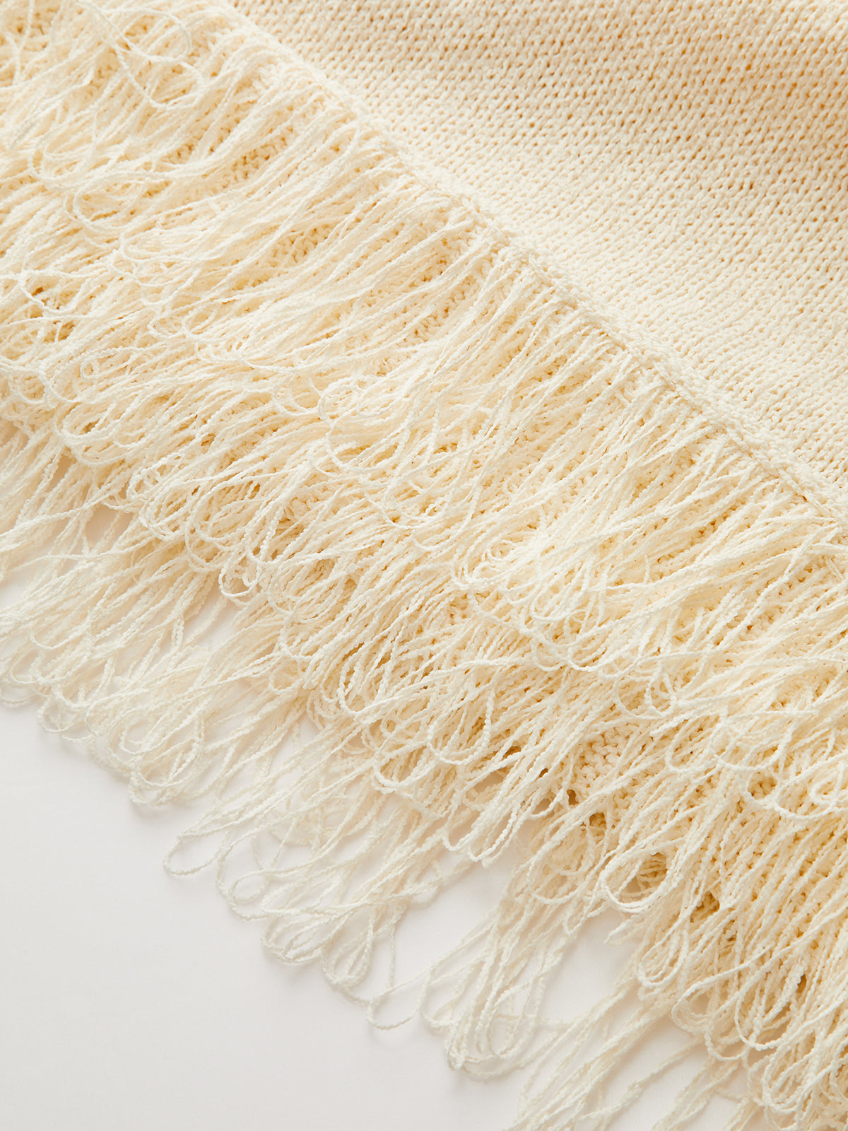 Braided Strap Fringe Knit Dress — Svelte Chic