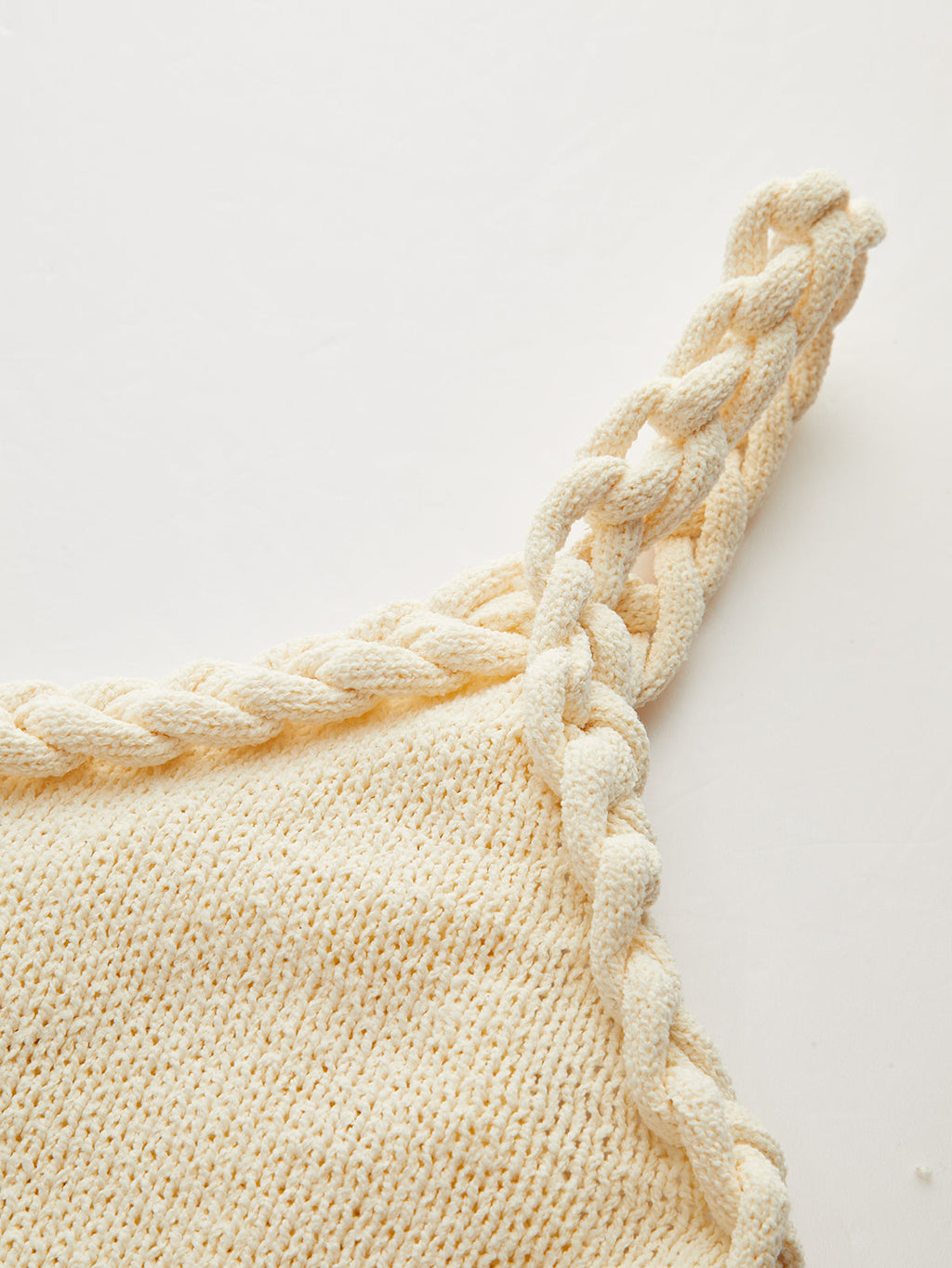 Braided Strap Fringe Knit Dress — Svelte Chic