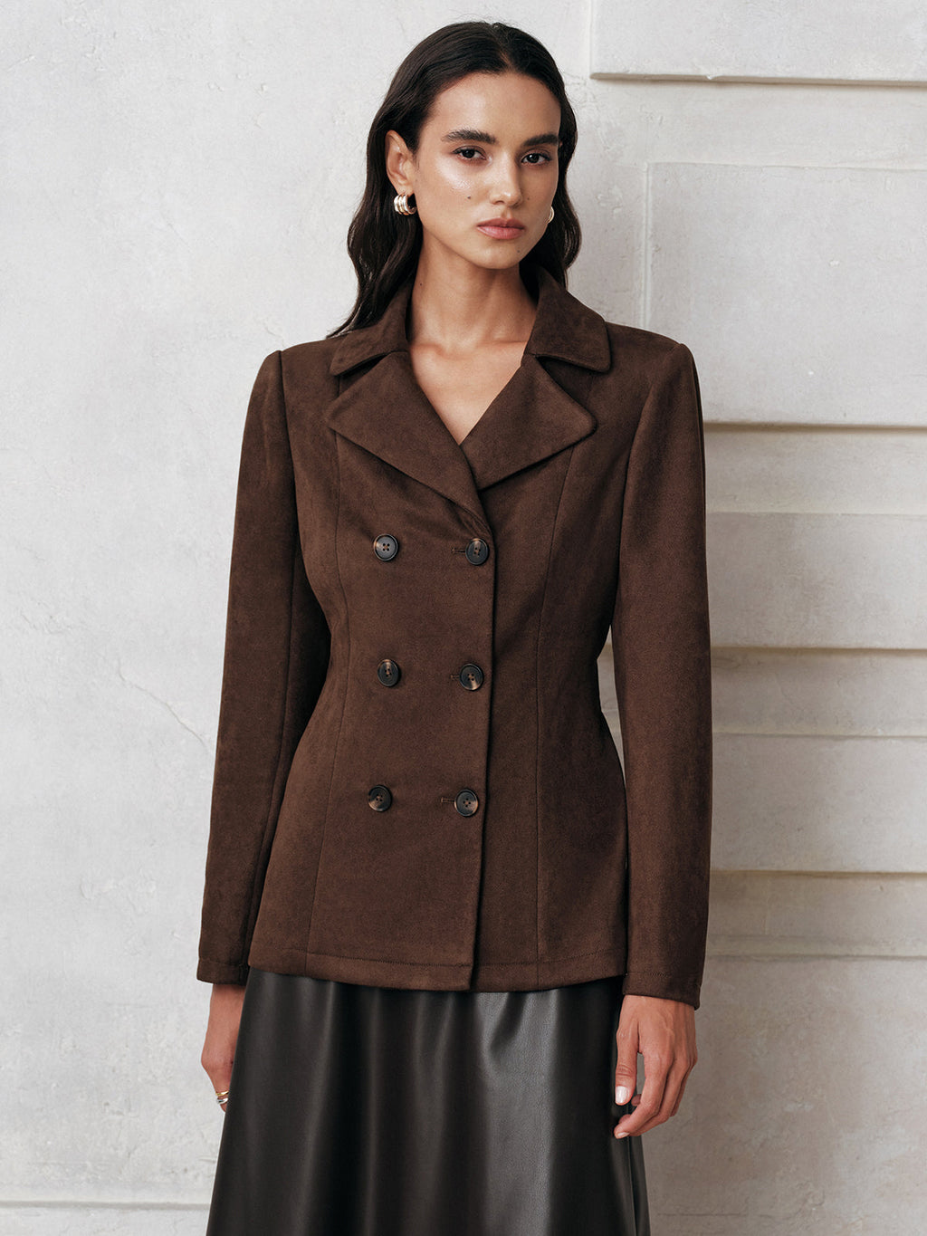 Belted Suede Effect Jacket — Svelte Chic