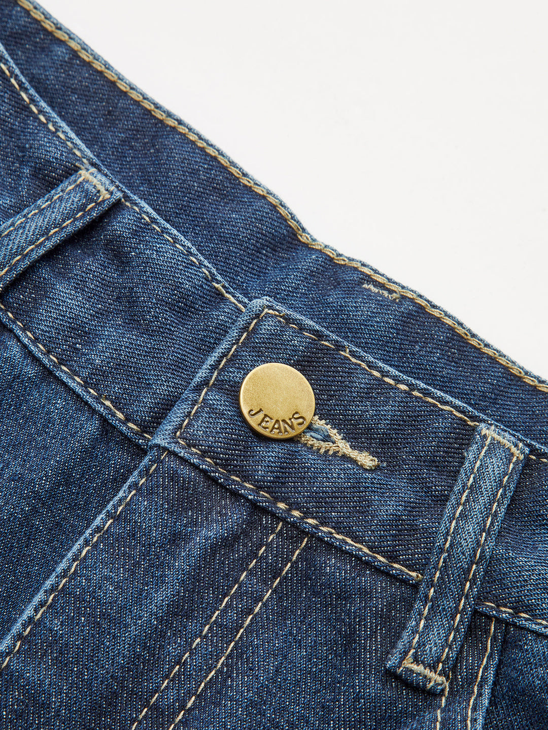 Yüksek Bel Bol Paça Kot Pantolon